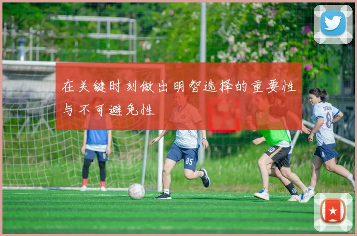 在关键时刻做出明智选择的重要性与不可避免性